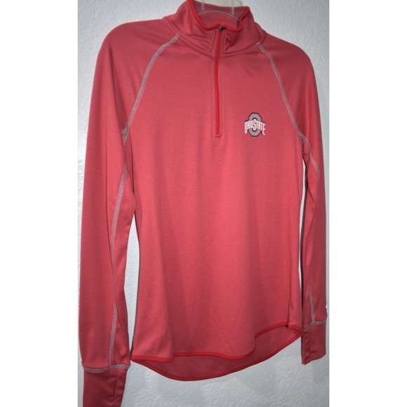 OHIO STATE BUCKEYES Colosseum 1/4 Zip Performance Shirt Women M Pullover Top - Picture 7 of 16